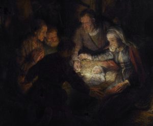 The adoration of the shepherds, by Rembrandt